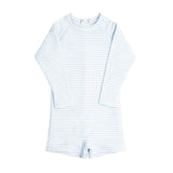 Unisex Powder Blue Stripe Rashguard One Piece