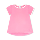 Bridget Basic Tee Flamingo Pink/ Pure Coconut