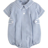 Gray Blue Gingham Davant Bubble