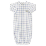 Snuggle Me Saque Whales Blue Windowpane