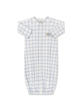 Snuggle Me Saque Whales Blue Windowpane