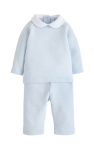 Light Blue Quilted Pant Set