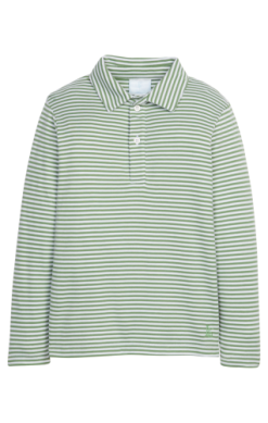 Long sleeve Watercress Stripe Polo