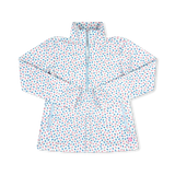 Heather Half Zip Kindness Blooms Floral/ Cotton Candy Blue