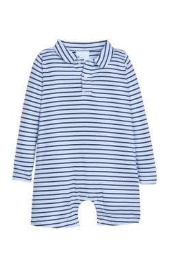 Long sleeve peter pan romper winslow stripe